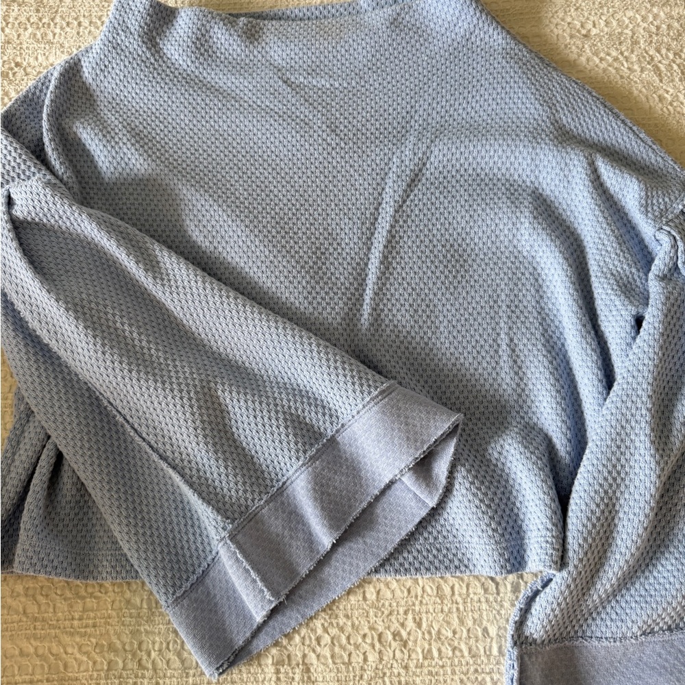 Women's Blue Textured Top